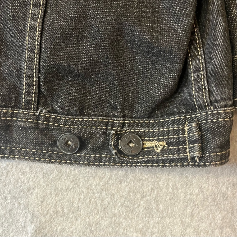 Marithe Francois Girbaud Denim Jean Trucker Jacket Coat Men’s 3XL Black Cotton - Picture 7 of 15